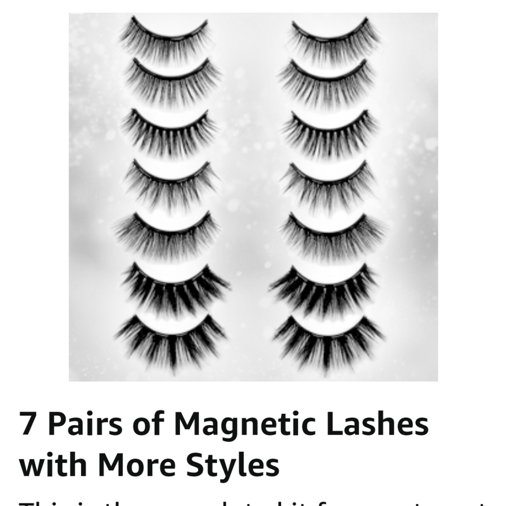 Magnetic Eyelashes (7) & Magnetic Eyeliner (2) Set - Picture 3 of 7